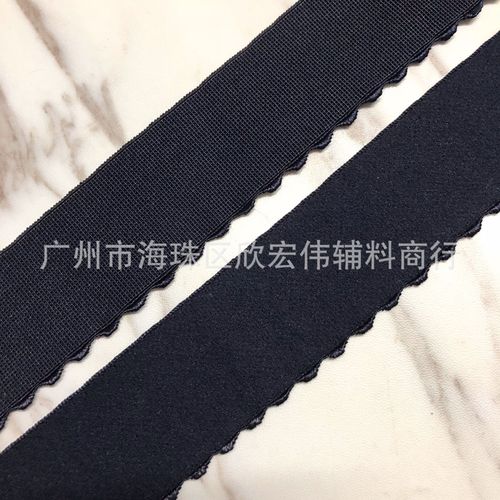 服装辅料4cm凹凸小方格月牙水纹波浪松紧带文胸带裤腰带丈根现货